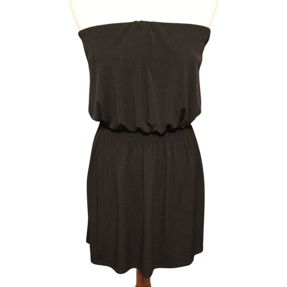 White House Black Market Strapless Dress in Black Size S